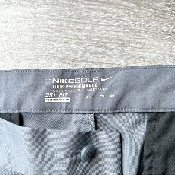 Nike Golf  Tour Performance Dri-Fit Gray Golf Pants in Grey - Picture 9 of 15